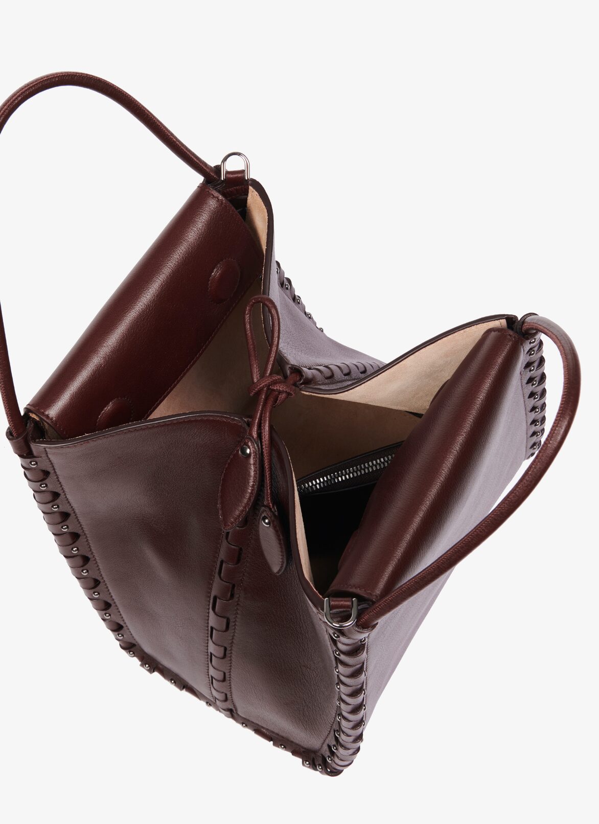 SMALL HINGE LEATHER BAG ALAÏA ALMANDITE SMALL HINGE LEATHER BAG